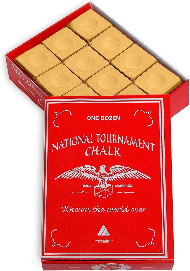 Silver Cup National Tournament Pool cue Billiard Premium Chalk - ONE Dozen - Image 1